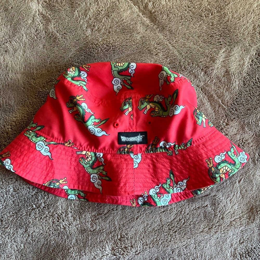 Dragon Ball Super Shenron Red Bucket Hat Anime All Over Print One Size OSFM